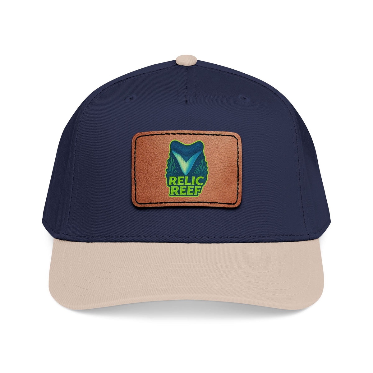 Relic Reef Tooth Logo Leather Patch Hat