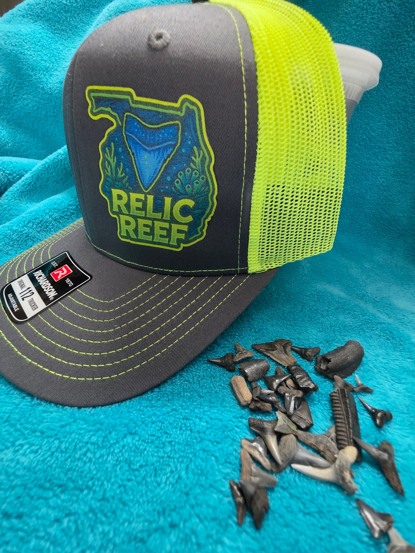 Relic Reef Neon Yellow Trucker Hat