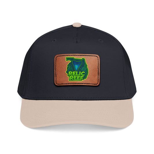 Relic Reef Leather Patch Baseball Cap