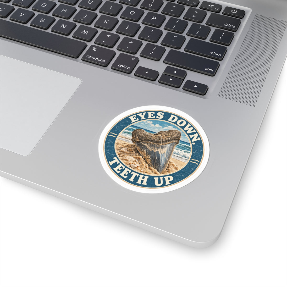 Eyes Down, Teeth Up Sticker