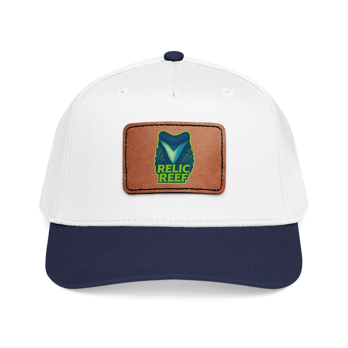 Relic Reef Tooth Logo Leather Patch Hat