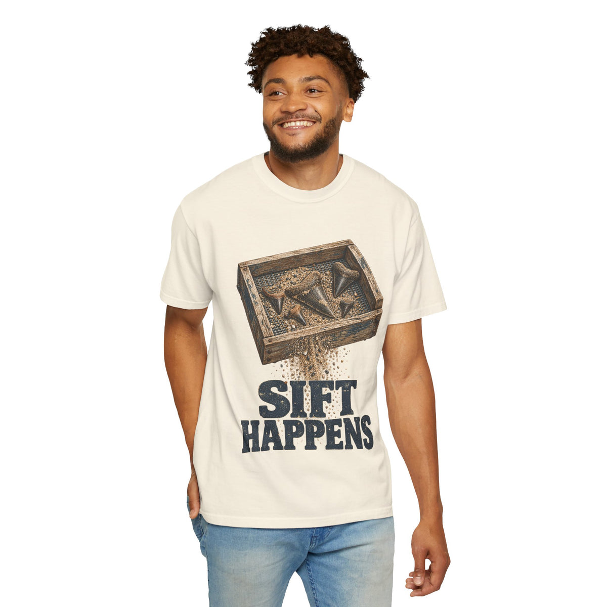 Sift Happens Fossil Tee