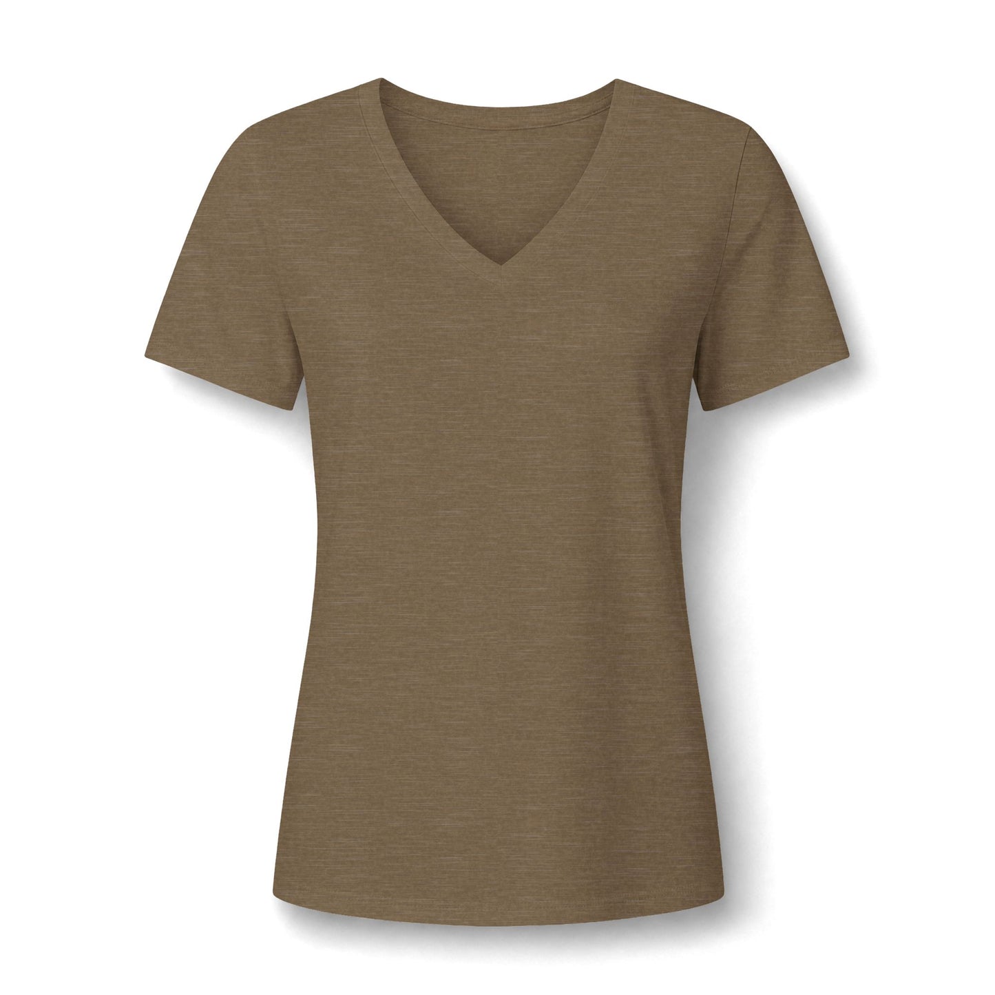 Women's Relaxed V-Neck Tee — Lightweight Heather Short Sleeve Shirt