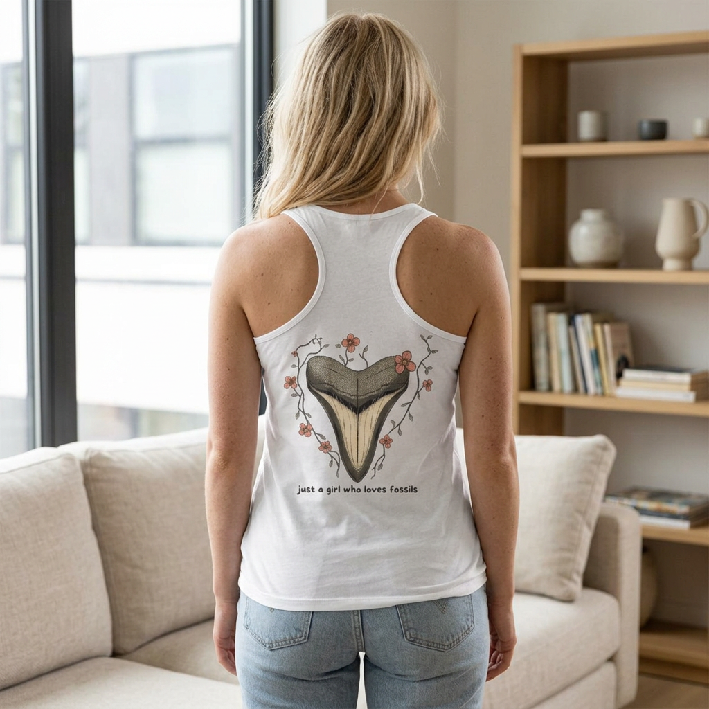 Women's Just A Girl, Megalodon Tanktop