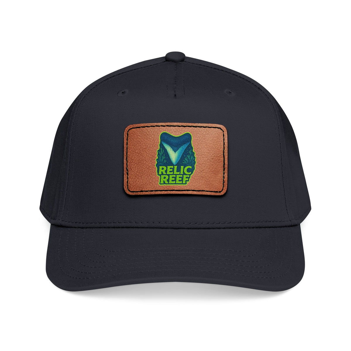 Relic Reef Tooth Logo Leather Patch Hat