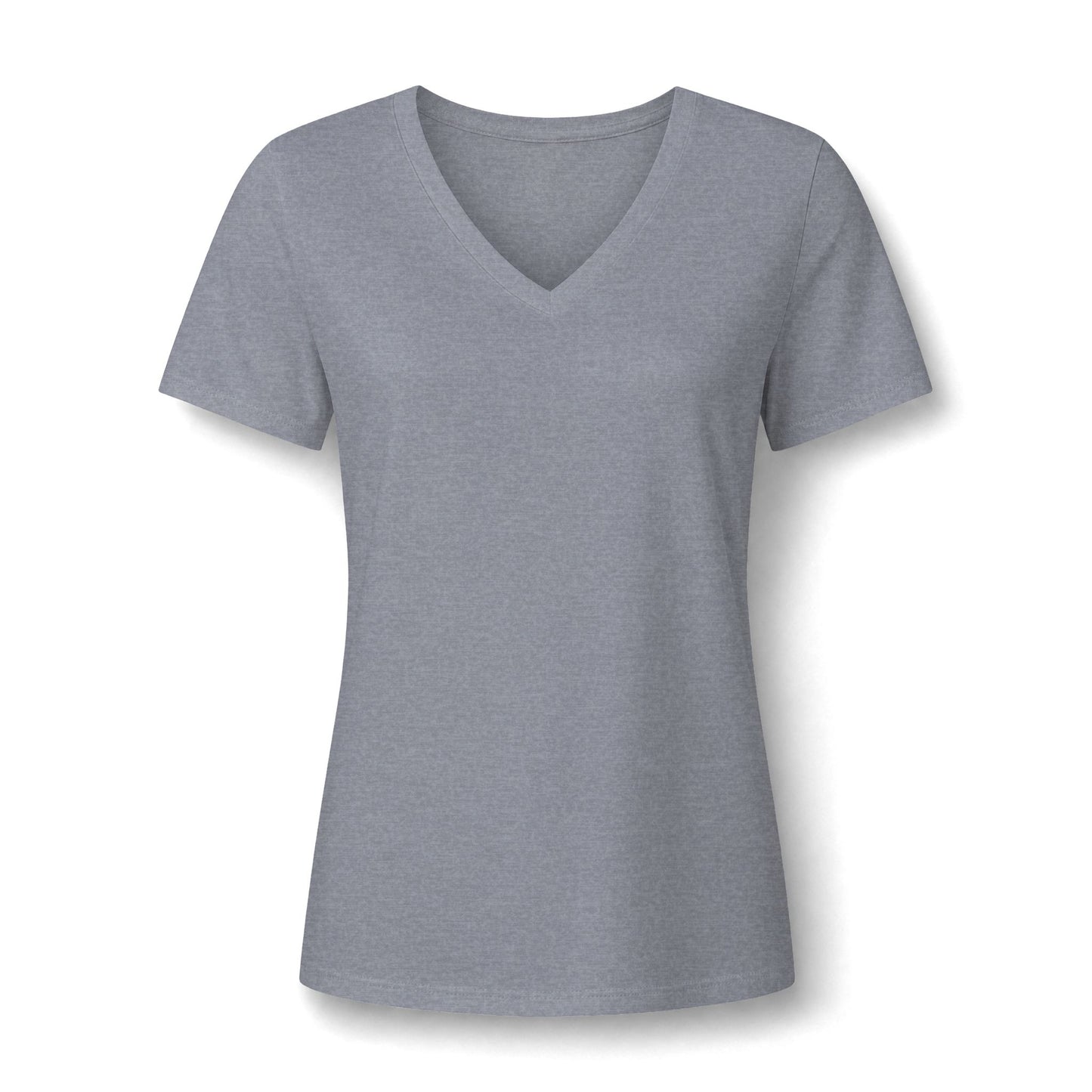 Women's Relaxed V-Neck Tee — Lightweight Heather Short Sleeve Shirt