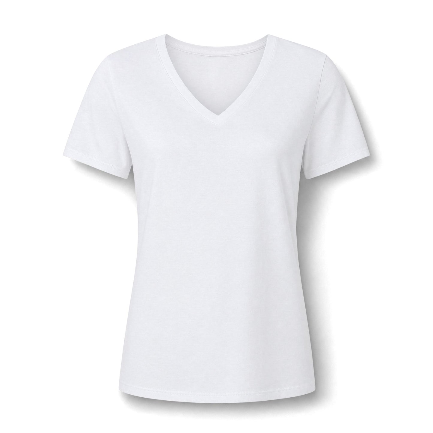 Women's Relaxed V-Neck Tee — Lightweight Heather Short Sleeve Shirt