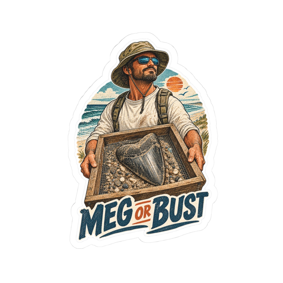 Meg Or Bust Sticker