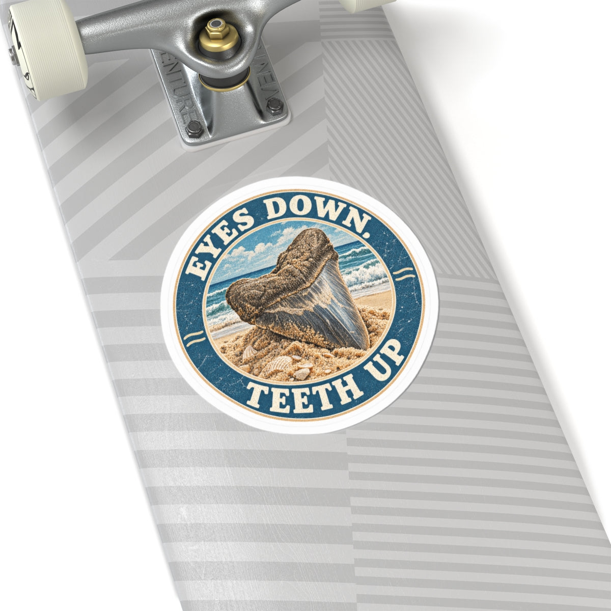 Eyes Down, Teeth Up Sticker