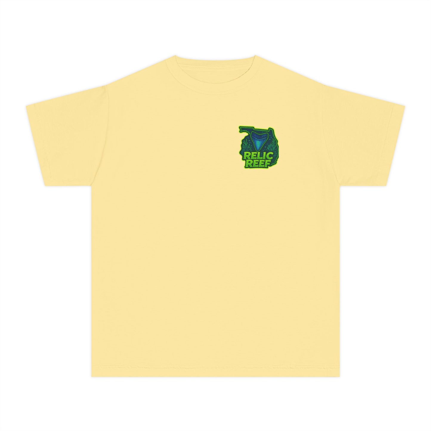 Shark Tooth Kid's Tee Blue Fossil Megalodon