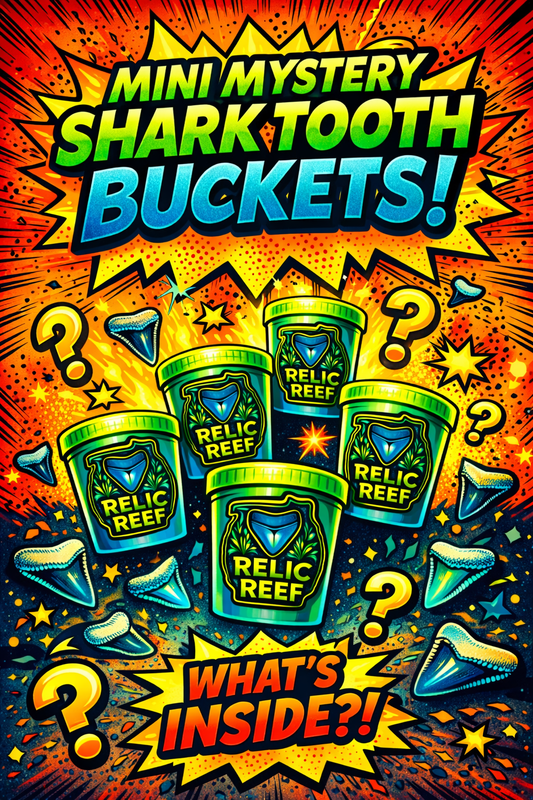 Mini Mystery Shark Tooth Buckets!

A Pocket-Sized Fossil Hunt! 🦈