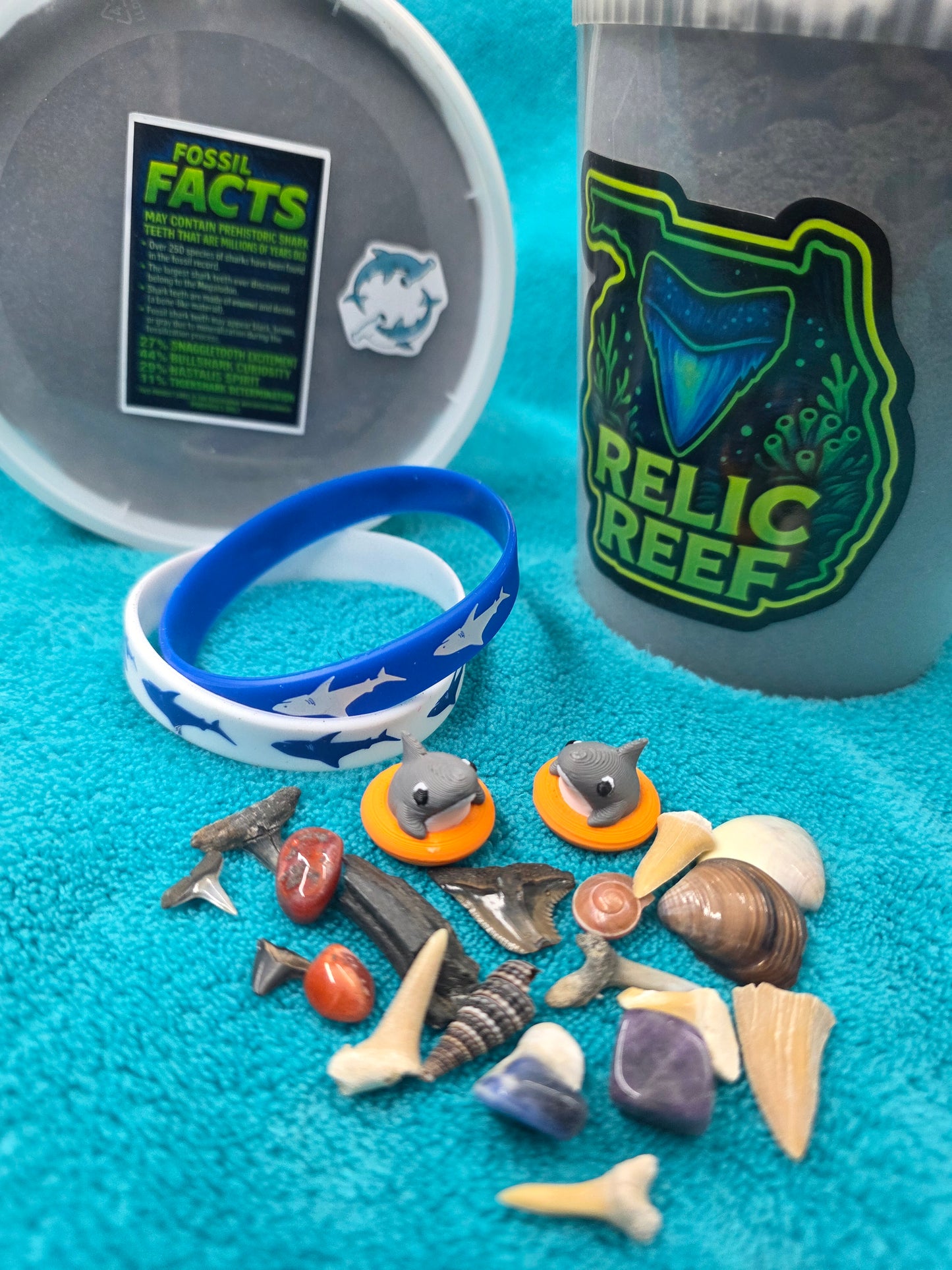 Lil’ Chompers Shark Tooth Mystery Bucket - Kids Fossil Discovery Box