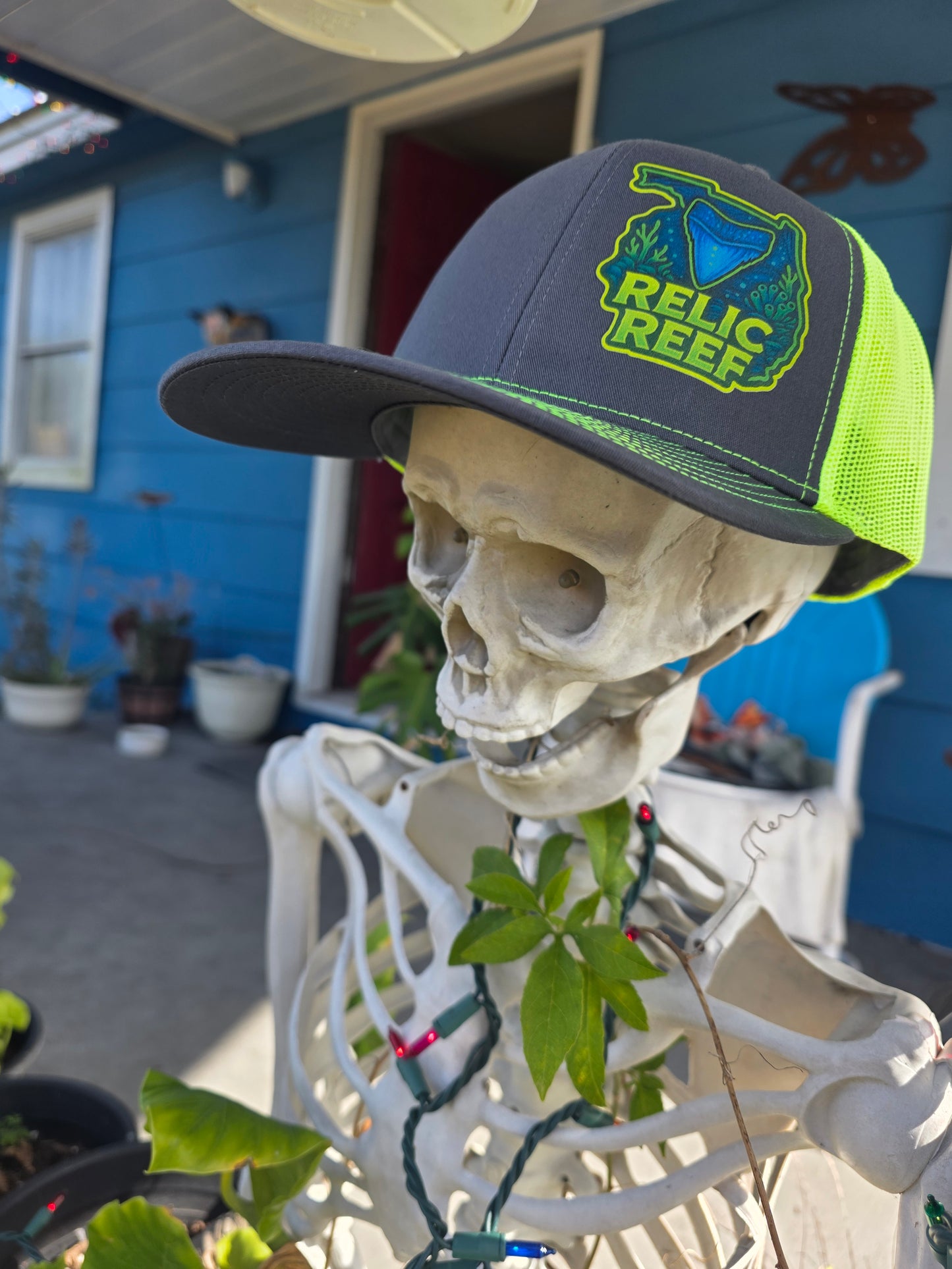 Relic Reef Neon Yellow Trucker Hat